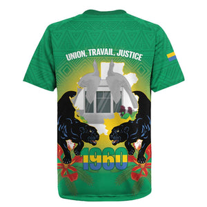 Afro Gabon Independence Day Rugby Jersey Memorial Leon Mba Monument - African Pride