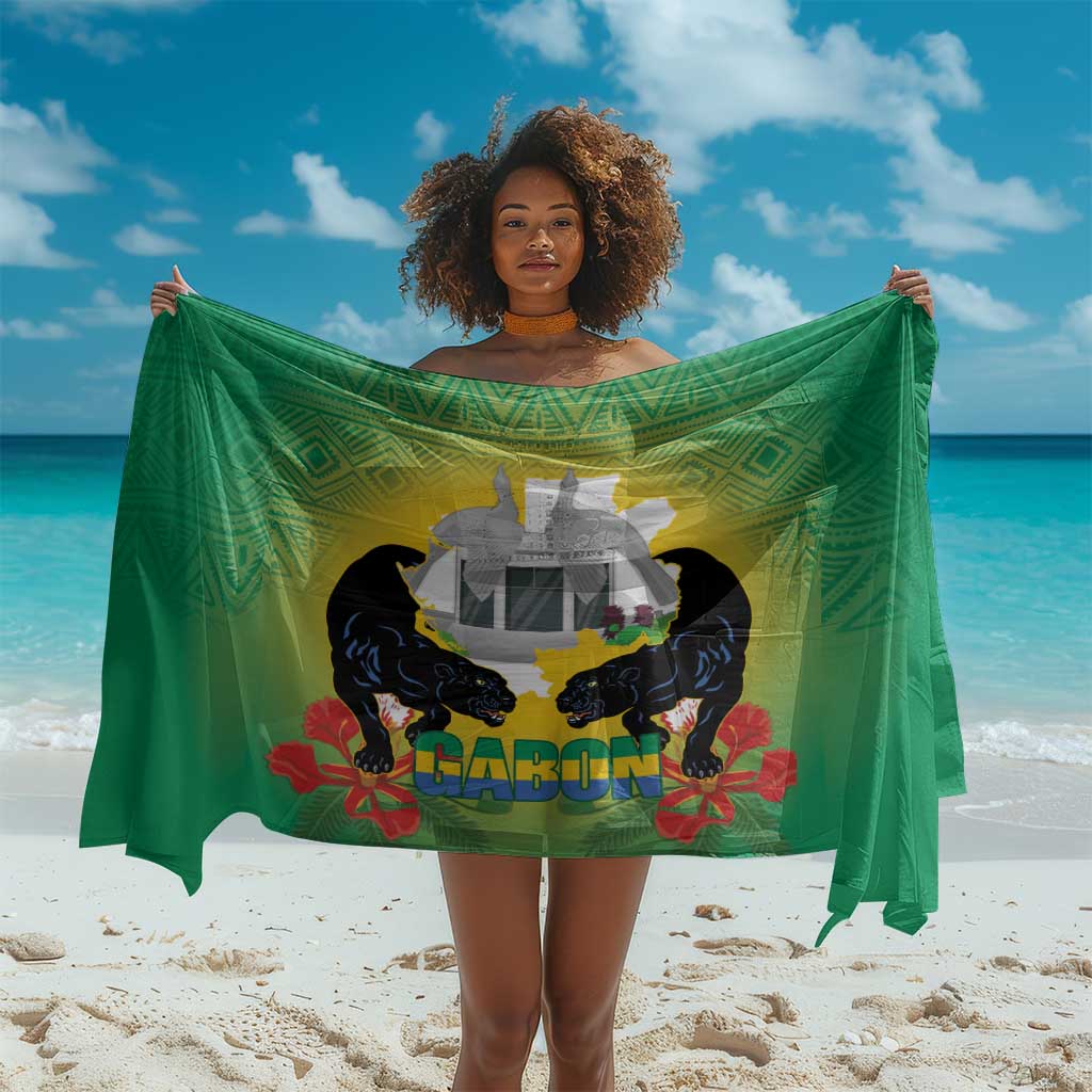 Afro Gabon Independence Day Sarong Memorial Leon Mba Monument - African Pride