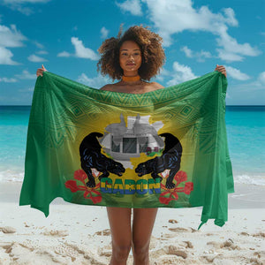 Afro Gabon Independence Day Sarong Memorial Leon Mba Monument - African Pride