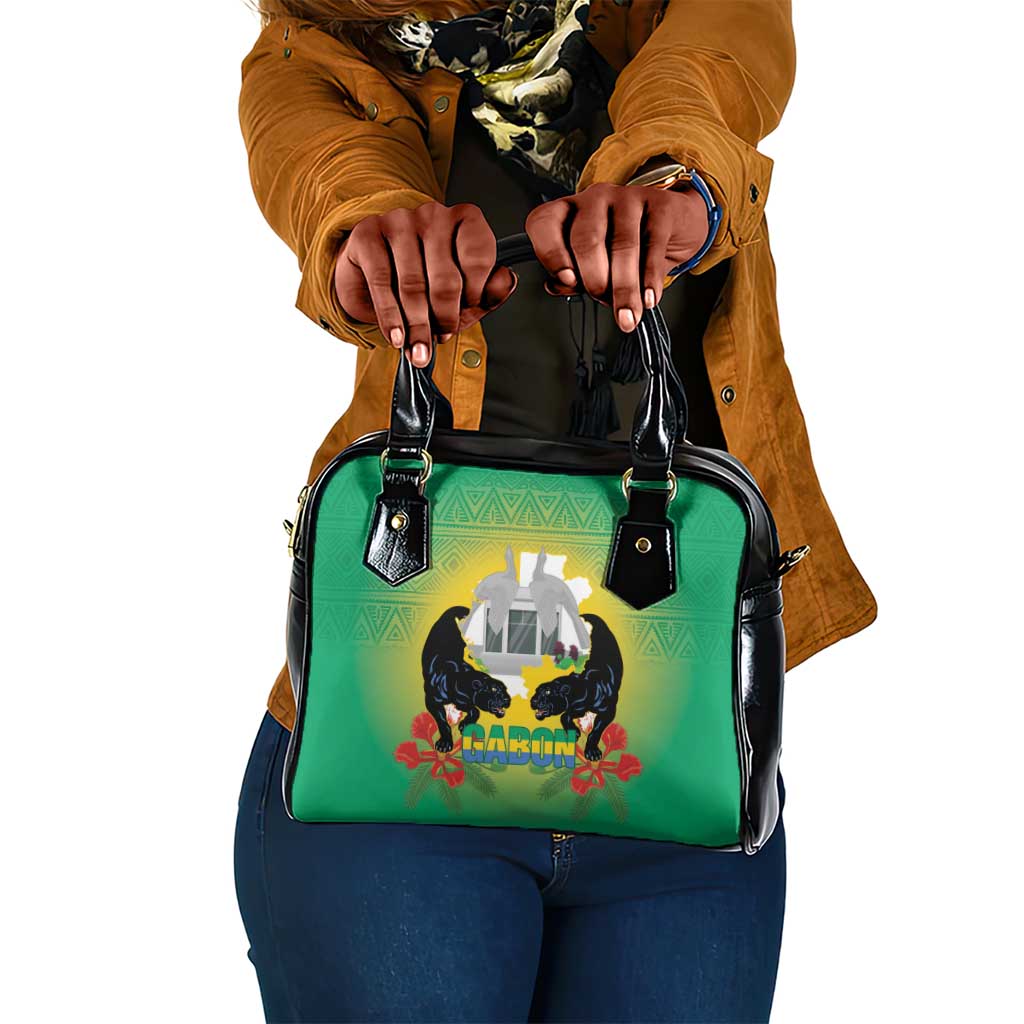 Afro Gabon Independence Day Shoulder Handbag Memorial Leon Mba Monument - African Pride