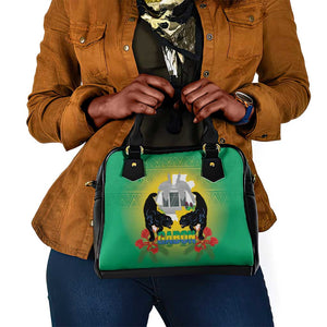 Afro Gabon Independence Day Shoulder Handbag Memorial Leon Mba Monument - African Pride