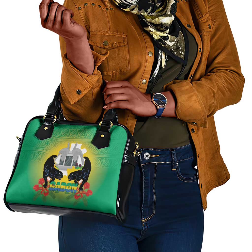 Afro Gabon Independence Day Shoulder Handbag Memorial Leon Mba Monument - African Pride