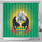 Afro Gabon Independence Day Shower Curtain Memorial Leon Mba Monument - African Pride