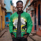 Afro Gabon Independence Day Sleeve Zip Bomber Jacket Memorial Leon Mba Monument - African Pride