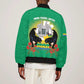 Afro Gabon Independence Day Sleeve Zip Bomber Jacket Memorial Leon Mba Monument - African Pride