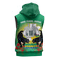 Afro Gabon Independence Day Sleeveless Zip Hoodie Memorial Leon Mba Monument - African Pride