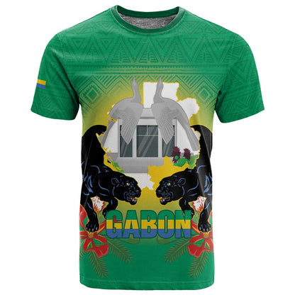 Afro Gabon Independence Day T shirt Memorial Leon Mba Monument - African Pride