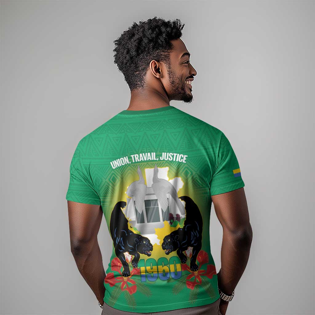 Afro Gabon Independence Day T shirt Memorial Leon Mba Monument - African Pride