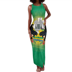 Afro Gabon Independence Day Tank Maxi Dress Memorial Leon Mba Monument - African Pride