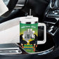 Afro Gabon Independence Day Tumbler With Handle Memorial Leon Mba Monument - African Pride