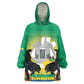 Afro Gabon Independence Day Wearable Blanket Hoodie Memorial Leon Mba Monument - African Pride