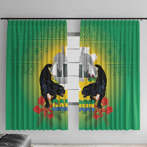 Afro Gabon Independence Day Window Curtain Memorial Leon Mba Monument - African Pride