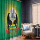 Afro Gabon Independence Day Window Curtain Memorial Leon Mba Monument - African Pride
