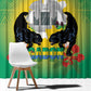Afro Gabon Independence Day Window Curtain Memorial Leon Mba Monument - African Pride