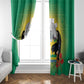 Afro Gabon Independence Day Window Curtain Memorial Leon Mba Monument - African Pride
