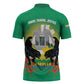 Gabon Independence Day Zipper Polo Shirt Memorial Leon Mba Monument