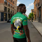 Gabon Independence Day Zipper Polo Shirt Memorial Leon Mba Monument