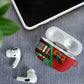Custom Kenya Cricket AirPods Case Come On Simbas Kente Pattern
