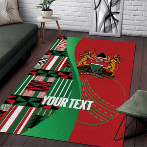 Custom Kenya Cricket Area Rug Simbas African Kente - African Pride