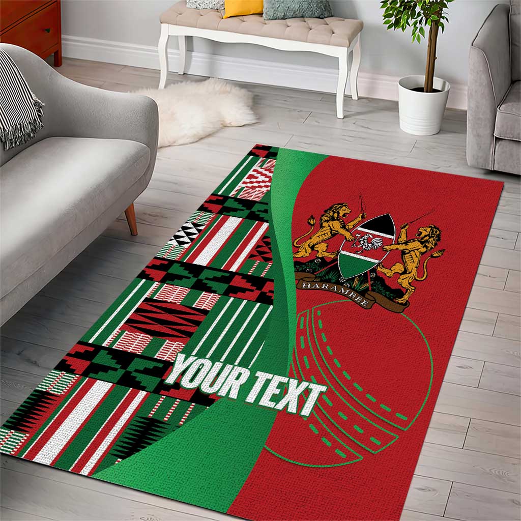 Custom Kenya Cricket Area Rug Simbas African Kente - African Pride