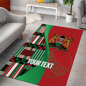 Custom Kenya Cricket Area Rug Simbas African Kente - African Pride