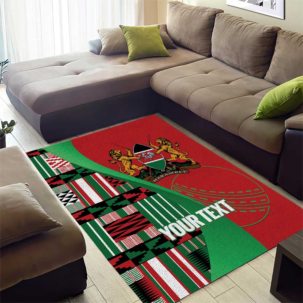 Custom Kenya Cricket Area Rug Simbas African Kente - African Pride
