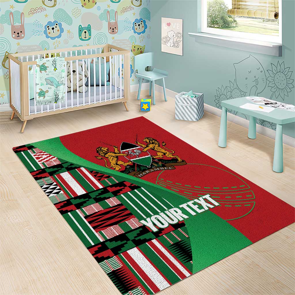 Custom Kenya Cricket Area Rug Simbas African Kente - African Pride