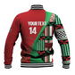 Custom Kenya Cricket Baseball Jacket Simbas African Kente - African Pride