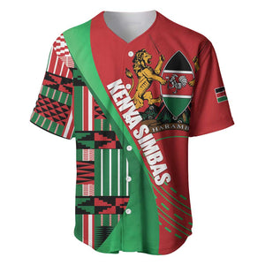 Custom Kenya Cricket Baseball Jersey Simbas African Kente - African Pride