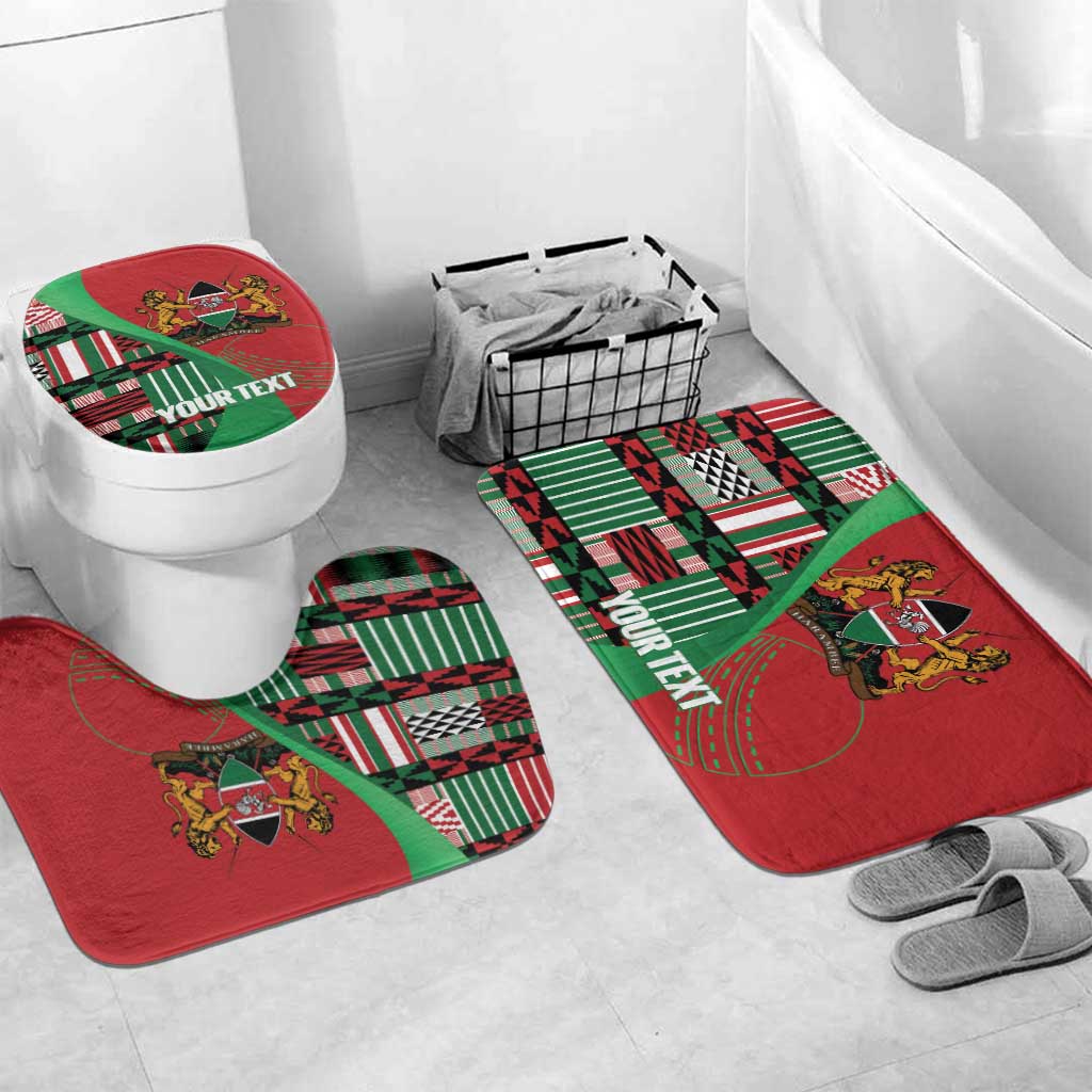 Custom Kenya Cricket Bathroom Set Come On Simbas Kente Pattern