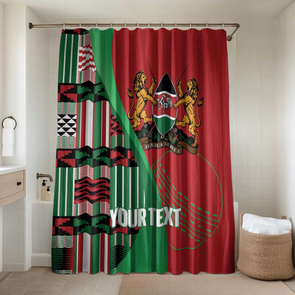 Custom Kenya Cricket Bathroom Set Come On Simbas Kente Pattern