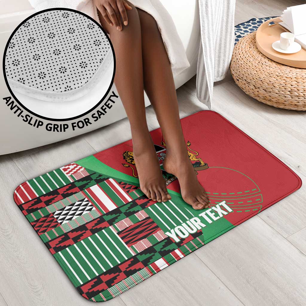 Custom Kenya Cricket Bathroom Set Come On Simbas Kente Pattern