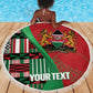 Custom Kenya Cricket Beach Blanket Simbas African Kente - African Pride