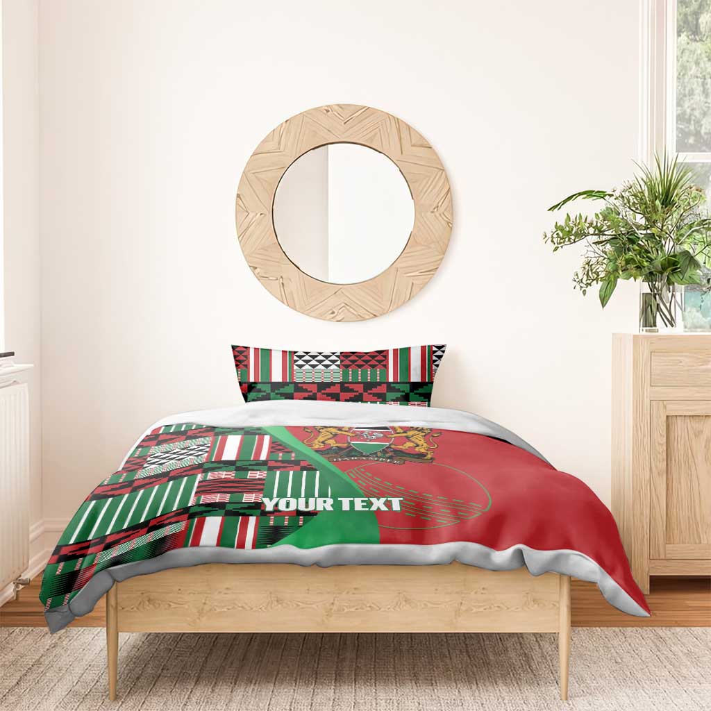 Custom Kenya Cricket Bedding Set Simbas African Kente - African Pride
