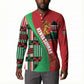 Custom Kenya Cricket Button Sweatshirt Come On Simbas Kente Pattern