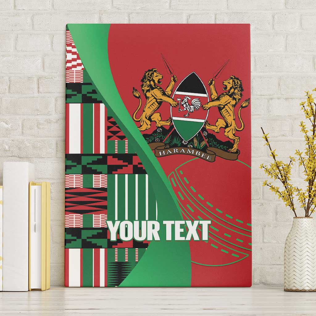 Custom Kenya Cricket Canvas Wall Art Simbas African Kente - African Pride