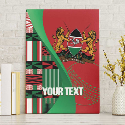 Custom Kenya Cricket Canvas Wall Art Simbas African Kente - African Pride