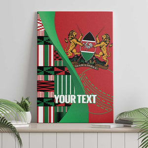 Custom Kenya Cricket Canvas Wall Art Simbas African Kente - African Pride