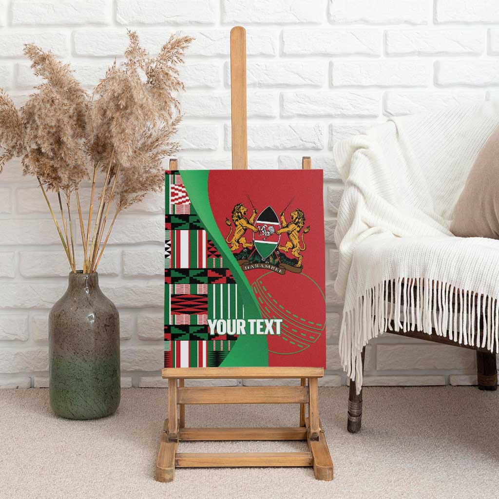 Custom Kenya Cricket Canvas Wall Art Simbas African Kente - African Pride