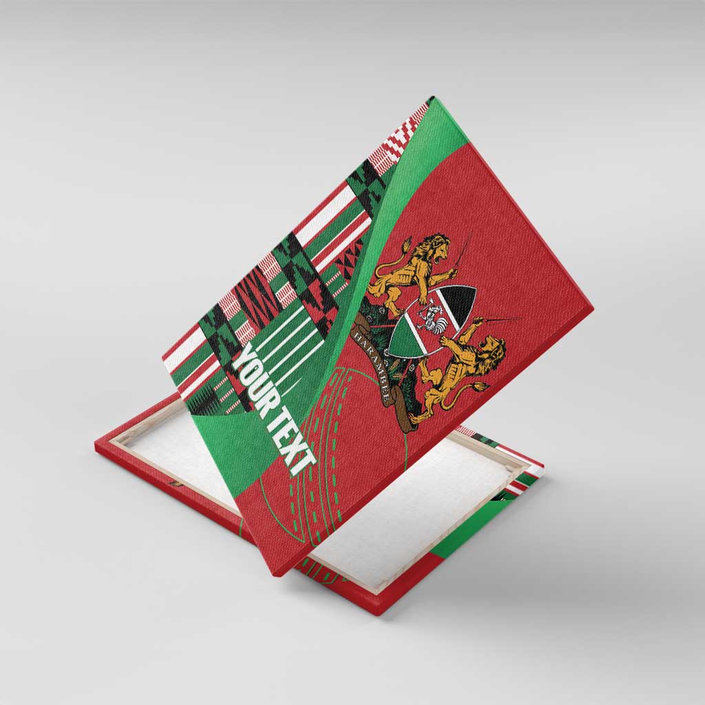 Custom Kenya Cricket Canvas Wall Art Simbas African Kente - African Pride