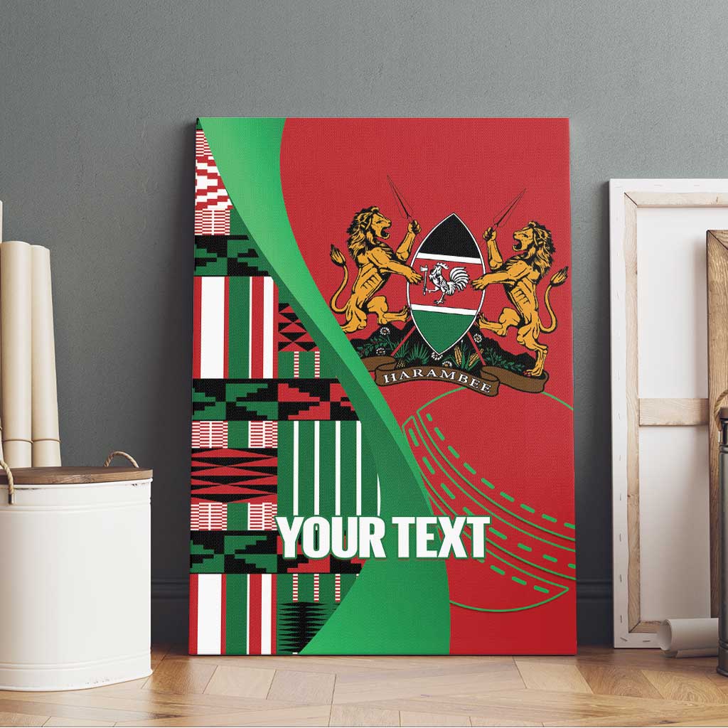 Custom Kenya Cricket Canvas Wall Art Simbas African Kente - African Pride