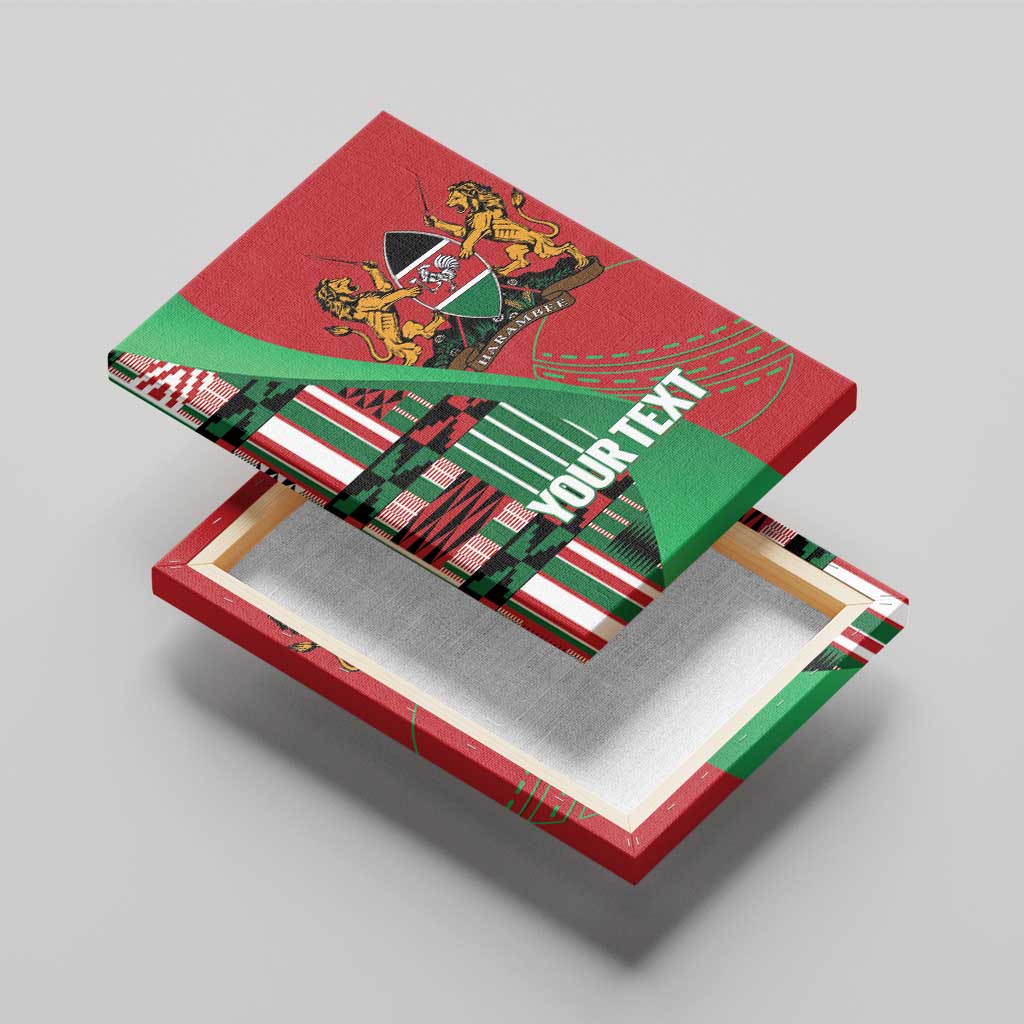Custom Kenya Cricket Canvas Wall Art Simbas African Kente - African Pride