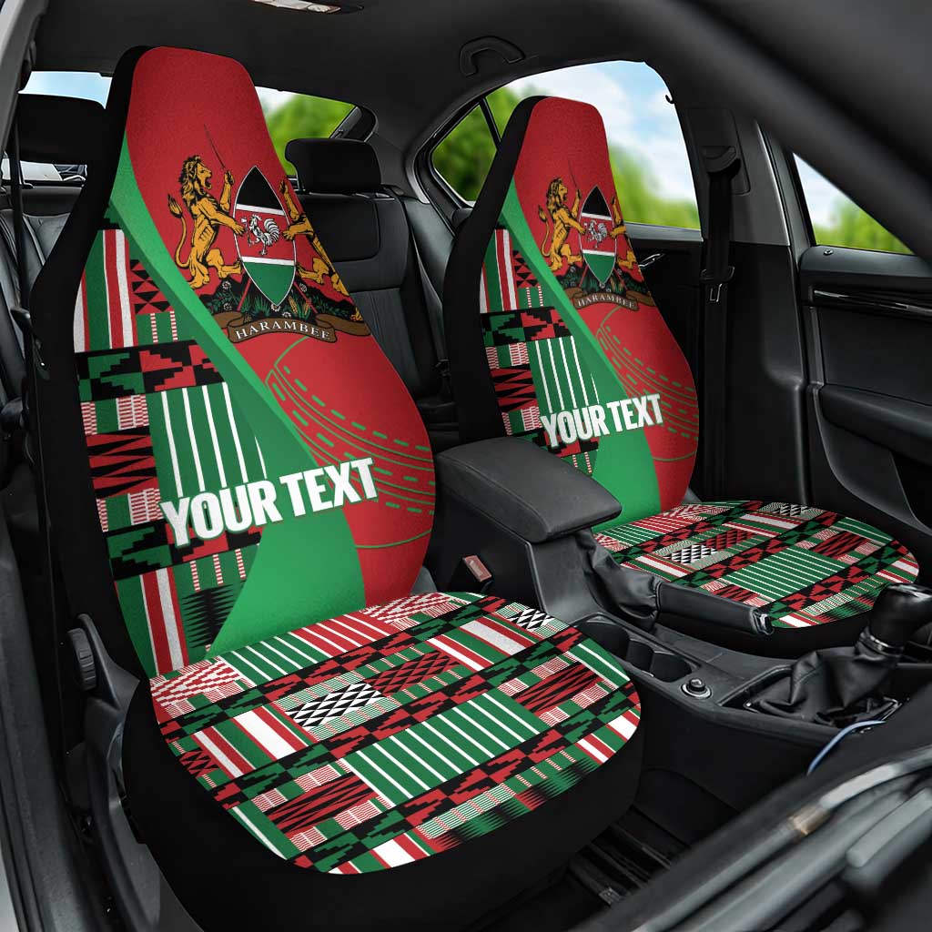 Custom Kenya Cricket Car Seat Cover Simbas African Kente - African Pride