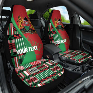 Custom Kenya Cricket Car Seat Cover Simbas African Kente - African Pride