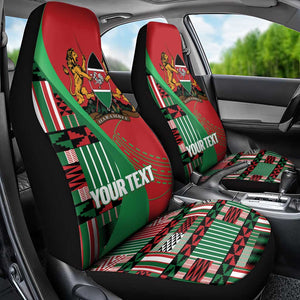 Custom Kenya Cricket Car Seat Cover Simbas African Kente - African Pride