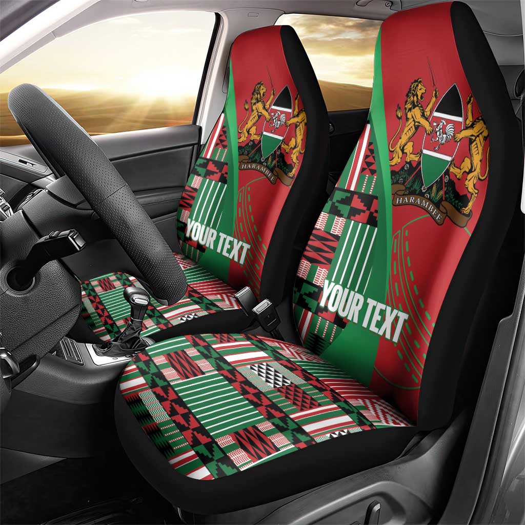 Custom Kenya Cricket Car Seat Cover Simbas African Kente - African Pride