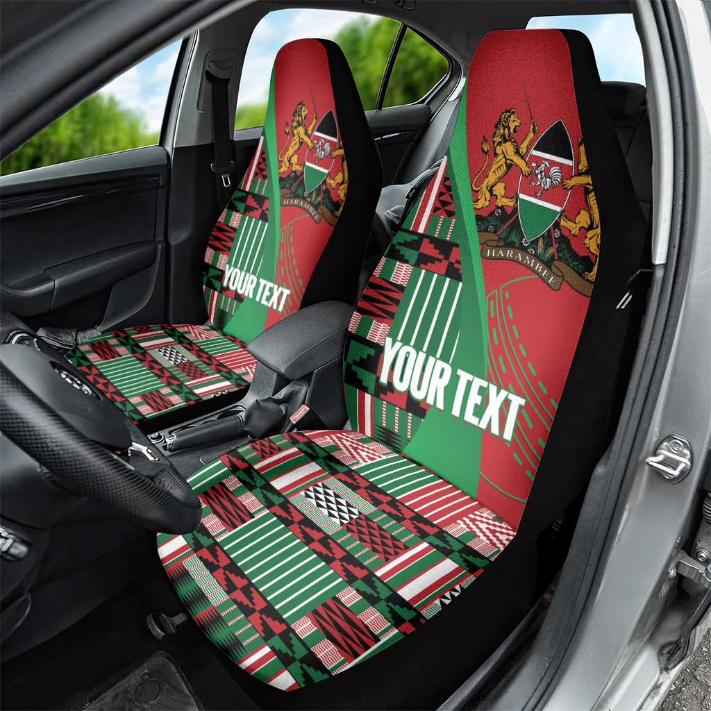 Custom Kenya Cricket Car Seat Cover Simbas African Kente - African Pride