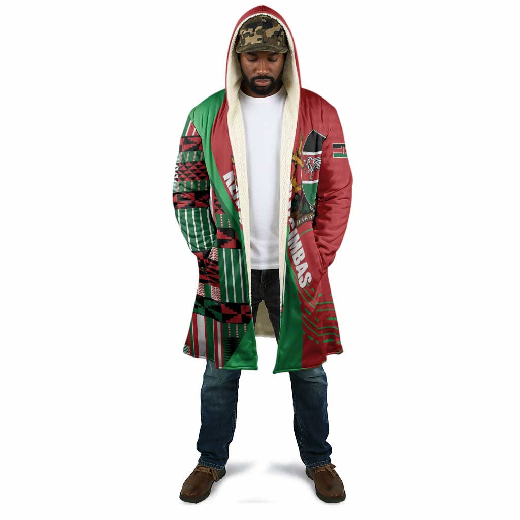 Custom Kenya Cricket Cloak Come On Simbas Kente Pattern