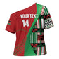 Custom Kenya Cricket Cross Shoulder Shirt Come On Simbas Kente Pattern