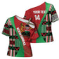 Custom Kenya Cricket Cross Shoulder Shirt Come On Simbas Kente Pattern